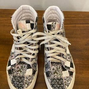 High top patchwork Vans size 8